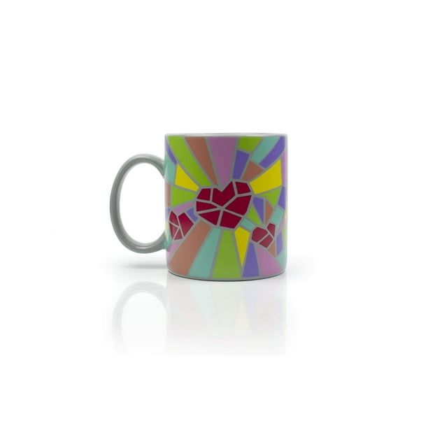 Taza de café Toynk 2020 Sidewalk Tiza con forma de corazón en forma de corazón, 480 ml