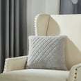 thumbnail image 2 of Mainstays Cut Faux Fur Throw Pillow, 18" x 18", Grey, 2 of 4