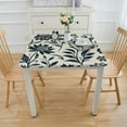 thumbnail image 3 of BANET Oilcloth Tablecloth Small Rectangle Water Resistant/Oil-Proof Wipeable Heavy Duty Tablecloths Weights for Outdoor Picnic - Floral Grey White, 3 of 7