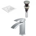 thumbnail image 1 of American Imaginations 21-in. W 1 Hole Ceramic Top Set In White Color - Overflow Drain Incl. AI-29665, 1 of 9