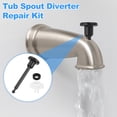 thumbnail image 4 of 3 Set Tub Spout Diverter Repair Kit, Bathtub Leaky Faucet Repair Replacement Parts Includes 3 x Valve Stems, 3 x Cup Seals and 3 x Gate (Black), 4 of 6