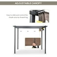 thumbnail image 5 of Outsunny 10' x 10' Pergola with Retractable Shade Canopy, Aluminum, Gray, 5 of 10