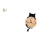 thumbnail image 5 of Reloj de pared con forma de pájaro, estatua de animal, reloj de pared decorativo de gato, silencioso, de resina MDF, apto para oficinas, bibliotecas,, 5 of 8