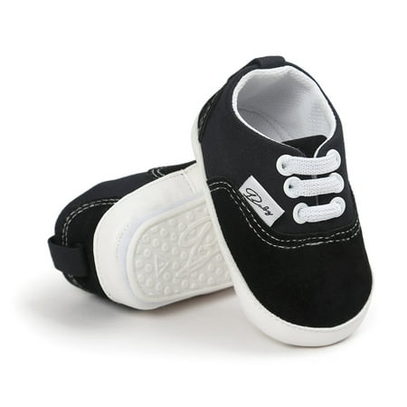 

RVROVIC Baby Infant Shoes Canvas Slip-on Sneakers 0-18M