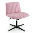 thumbnail image 1 of Costway Criss Cross Legged Office Chair Ergonomic Mid Back Computer Desk Chair Pink, 1 of 10