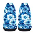 thumbnail image 5 of POLERO Blue Tropical Hibiscus Floral Print Polyester Front Seat Cover Auto Interior Decor, Washable Vehicle Seat Covers for Men, Set of 2 Seat Protector, 5 of 9