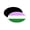 Genderqueer, variant on LGBTQ+ Pansexual Pride Flag Car Bumper Magnet - 5x3 Inch Oval - 1 Flexible Magnet 5x3 Inch Oval 1 Magnet