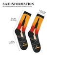 thumbnail image 3 of Xecao Retro Space Rocket Launch Print Crew Socks for Men and Women, Men's Soft Moisture-wicking Sock, 3 of 7