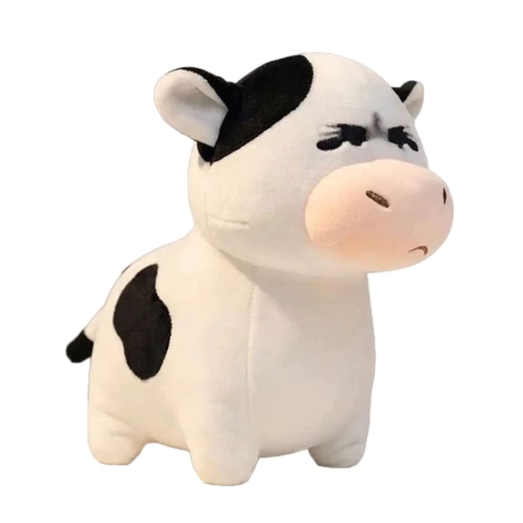 Lilixerw Plush Cow Toy Doll with Funny Face,Soft Cow Design Cuddly Pillow Doll,Gift for 2-5 Year Old,Bedtime Companion,Home Decor,12 Inch