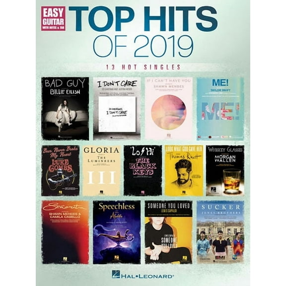 Top Hits of 2019 for Easy Guitar : 13 Hot Singles (Paperback)