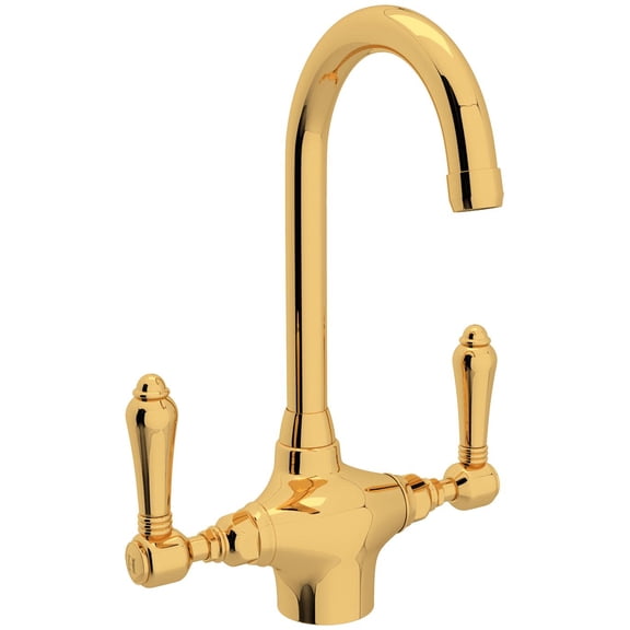 Rohl A1667LMULB-2 San Julio 1.5 GPM Single Hole Bar Faucet - Unlacquered Brass (Living