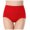 Red, variant on Lovskoo Women's High Waist Briefs Solid Color Butt Lifting Cotton Underpants Black