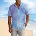 thumbnail image 5 of Gamivast Mens Vacation Shirts Tropical Coconut Tree Print Aloha Shirts Turn Down Collar Lightweight Summer Shirts Button up Beach Travel Camp, 5 of 5