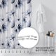thumbnail image 4 of Cortina de ducha con diseño floral azul, tela azul marino y blanca, juego de cortinas de ducha con flores de acuarela, moderna y bonita cortina de baño de tela impermeable con 12 ganchos de 182,88 x, 4 of 6