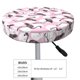 thumbnail image 4 of Disketp Pineapple Flamingo Funda Redonda para Taburete, Funda de Cojín para Silla de Bar Suave y Elástica-13 inch, 4 of 7