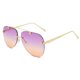thumbnail image 1 of Gafas de sol de moda para tiro callejero, gafas de sapo sin marco con borde cortado de doble haz, hechas de metal, 1 of 5