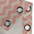 thumbnail image 4 of Ambesonne Peach Grommet Curtain, Chevron Zigzag Vintage, 50" x 72", Coral Peach, 4 of 6