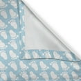 thumbnail image 4 of Ambesonne Cartoon Valance Pack of 2, Composition of Footprints, 42"X18", Pale Blue White, 4 of 5
