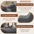 thumbnail image 4 of Modern Lounge Chair for Indoor,Button Tufted Corduroy Upholstered Recliner,Deck Chair for Bedroom Living Room,Gray, 4 of 7