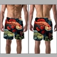 thumbnail image 3 of luoweisi Men's Beach Shorts Quick Dry Swim Trunks with Mesh Lining Fish M, 3 of 5