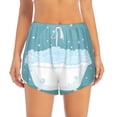 thumbnail image 2 of Balery Bathtub with Soap Bubbles Pantalones cortos deportivos para mujer con forro y dos bolsillos, elásticos, para entrenamiento, gimnasio, yoga-Large, 2 of 7