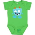 thumbnail image 3 of Inktastic Cute Monster, Blue Monster, Funny Monster, Horns Boys or Girls Baby Bodysuit, 3 of 5