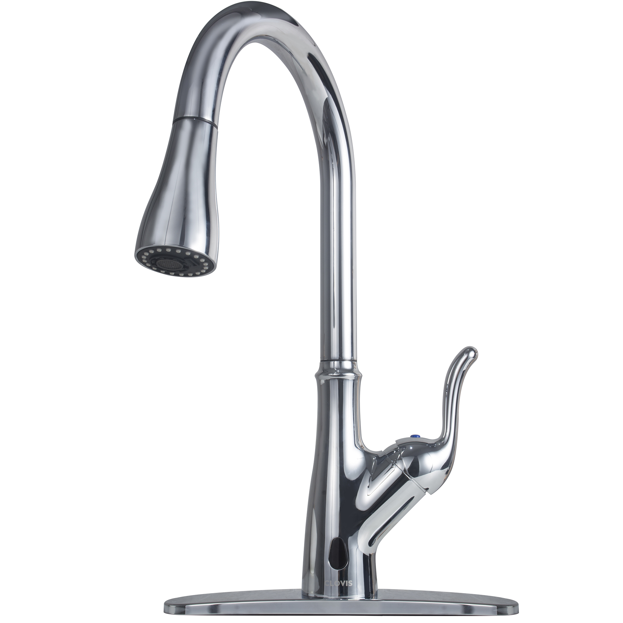 Chrome Finish Single Handle Pull Out Kitchen Faucet, Single Handle