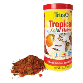 Tetra TetraMin Plus Tropical Flakes 7.06 Ounces Nutritionally Balanced Fish  Food With Added Shrimp (77243)