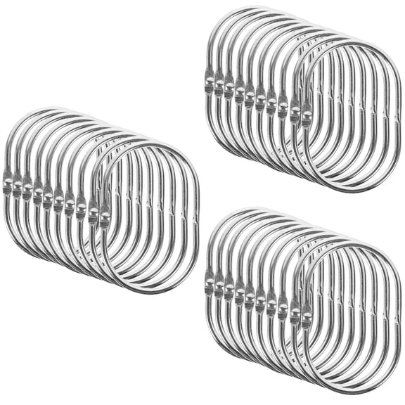 90 pcs   Shower Curtain Hooks Rings Bathroom Shower Curtain Rings Rods Metal Hooks Rings