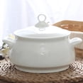 thumbnail image 6 of White Ceramic Soup Bowl with Lid and Ladle, 2500ml Porcelain Serving Soup Tureen for Kitchen, Microwave and Dishwasher Safe, 6 of 7