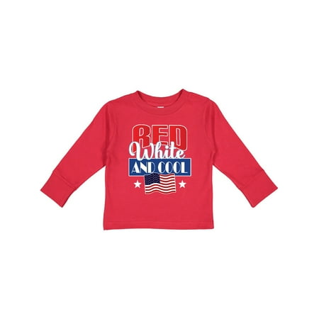 

Inktastic July 4th Party Red White Cool Gift Toddler Boy or Toddler Girl Long Sleeve T-Shirt