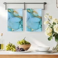 thumbnail image 2 of Teal Marble Kitchen Towels Set of 3, Modern Ink Painting Luxury Modern Art Soft Microfiber Dish Towels, Absorbent Quick-Dry Washable Dishcloths for Kitchen Cleaning, Drying Dishes, 18x28 Inches, 2 of 9