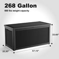 thumbnail image 4 of EasyUp 260 Gallon Resin Deck Box, Lockable Patio Outdoor Storage Box for Furniture, Garden Tools and Tools Storage, Waterproof Outside Storage Boxes, 4 of 7