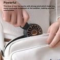 thumbnail image 3 of Handheld Fan Portable 3 Speeds Adjustable Rechargeable Travel Cooling Device Personal School Carabiner Clip Cooler Green, 3 of 10