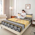 thumbnail image 4 of Feelyou Hippie Boho Damask Full Size Sheets, Retro Bohemian Style Bed Sheets, 4 Pieces, 4 of 7