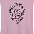 thumbnail image 3 of Daria - I Prefer To Be Alone - Women's Racerback Tank Top, 3 of 5