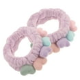 thumbnail image 2 of OUNONA Adjustable Violet Heart Hair Bands, 2-Pack Soft Headbands Ideal for Skincare, Shower, and Daily Use, 2 of 7