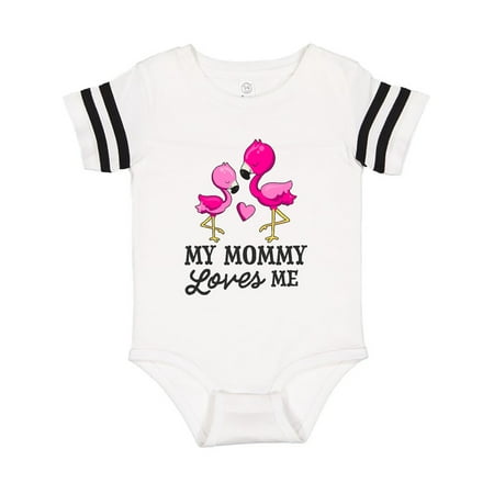 

Inktastic My Mommy Loves me with Two Flamingos Gift Baby Boy or Baby Girl Bodysuit