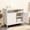 White - 3 Shelves, variant on Ktaxon Wooden Bathroom Floor Cabinet with 4 Drawers & 1 Cupboard for Living Room Entryway, White