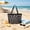 Black BK, variant on WIZUTIZ Black Mesh Tote Bag Lightweight Shoulder Shopping Bag for Beach Travel Groceries Large Capacity Pleated Storage Tote for Casual Outdoor and Daily Work Carry