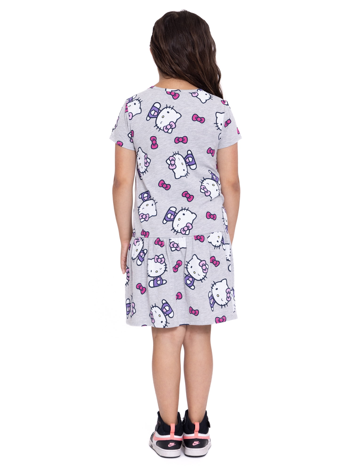 Hello Kitty Girls Short Sleeve Dress, Sizes 4-12