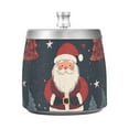 thumbnail image 7 of Yayeee Ashtray with Lid for Cigarette Smokeless Stainless Steel Home Ash Holder, Blue Christmas Santa, 7 of 7