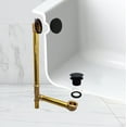 thumbnail image 2 of Westbrass 22-1/2" 17 Ga. Brass Tip-Toe Drain Bathtub Assembly with No-Hole Overflow, Matte Black, 2 of 15