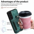 thumbnail image 2 of Allytech Galaxy S22 Case Wallet, RFID Blocking Multiple Cards Slots Ring Holder Stand Shockproof Protective Hand Wrist Wallet Case Cover for Samsung Galaxy S22 - Green, 2 of 13
