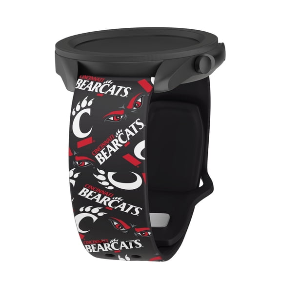 Cincinnati HD Scattered Logo Unisex Watch Band for Samsung Galaxy Watch 4 - 7, 22mm Long by Affinity Bands