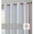thumbnail image 2 of THD Virginia 100% Blackout Grommet Total Privacy Curtain Panels - Window Curtains for Living Room Bedroom - Set of 2 (White, 52 W x 96 L), 2 of 6