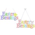 thumbnail image 3 of 1 Set Door Decorations Wood Rabbit Spring Letter Pattern Party Supply Easter Wreath Cute Eye-catching Doors Hangers Wreathes JM00292, 3 of 9