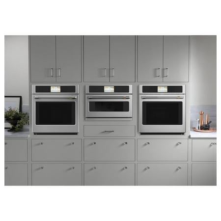 Café - 27" Built-In Single Electric Convection Wall Oven with 120V Advantium Technology - Stainless steel