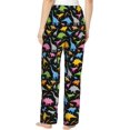 thumbnail image 4 of PISONIC Dinosaur Silhouette Printed Women's Pajama Pants, Comfy Pajama Bottoms With Pockets&Drawstring, 4 of 7
