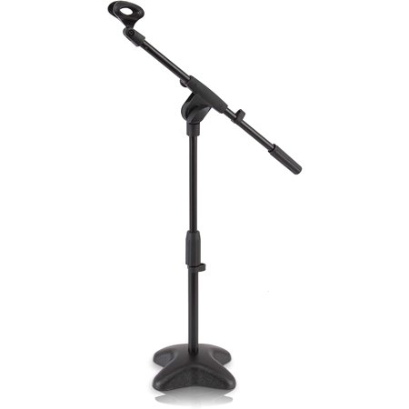 Universal Compact Stand - Mic Mount Holder Height Adjustment 19.0” to 26.0” Inch and Telescoping Boom